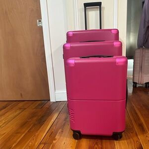 Magenta 3-Piece July Luggage Set